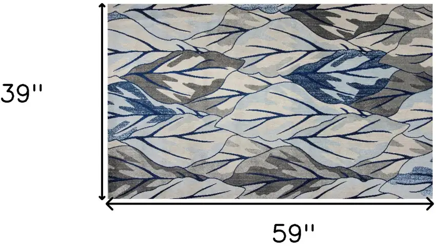 Grey And Navy Area Rug Photo 5