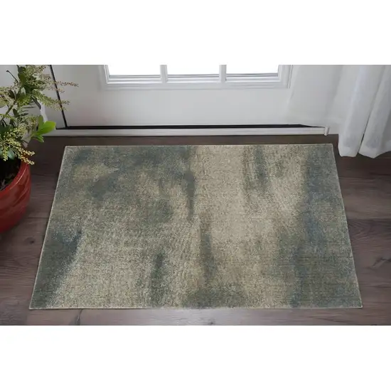 Gray Abstract Power Loom Area Rug Photo 1