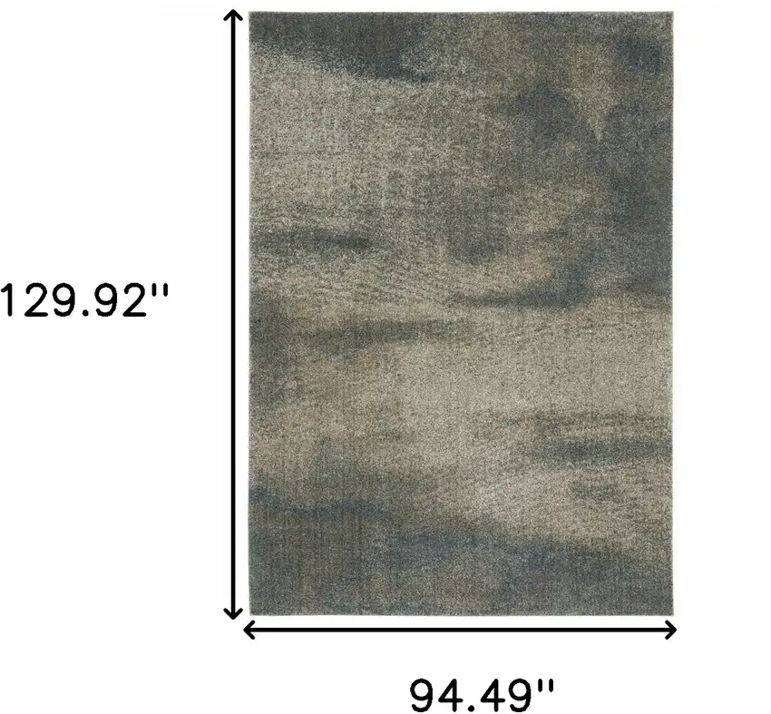 Gray Abstract Power Loom Area Rug Photo 3