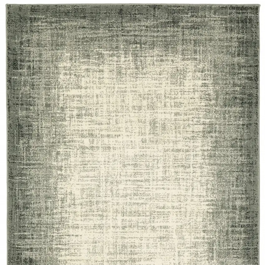 6' X 9' Grey Beige And Blue Power Loom Stain Resistant Area Rug Photo 3