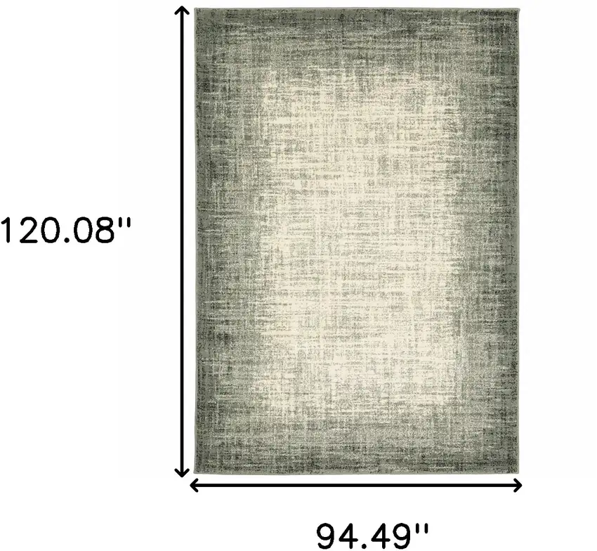 Grey Beige And Blue Power Loom Stain Resistant Area Rug Photo 10
