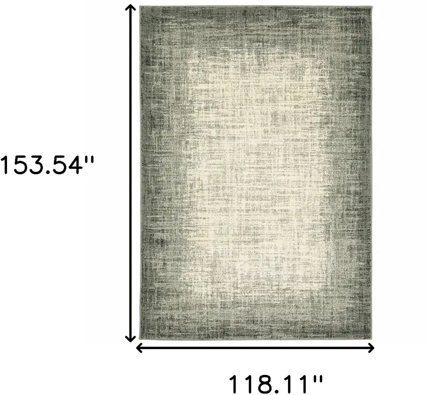 Grey Beige And Blue Power Loom Stain Resistant Area Rug Photo 10