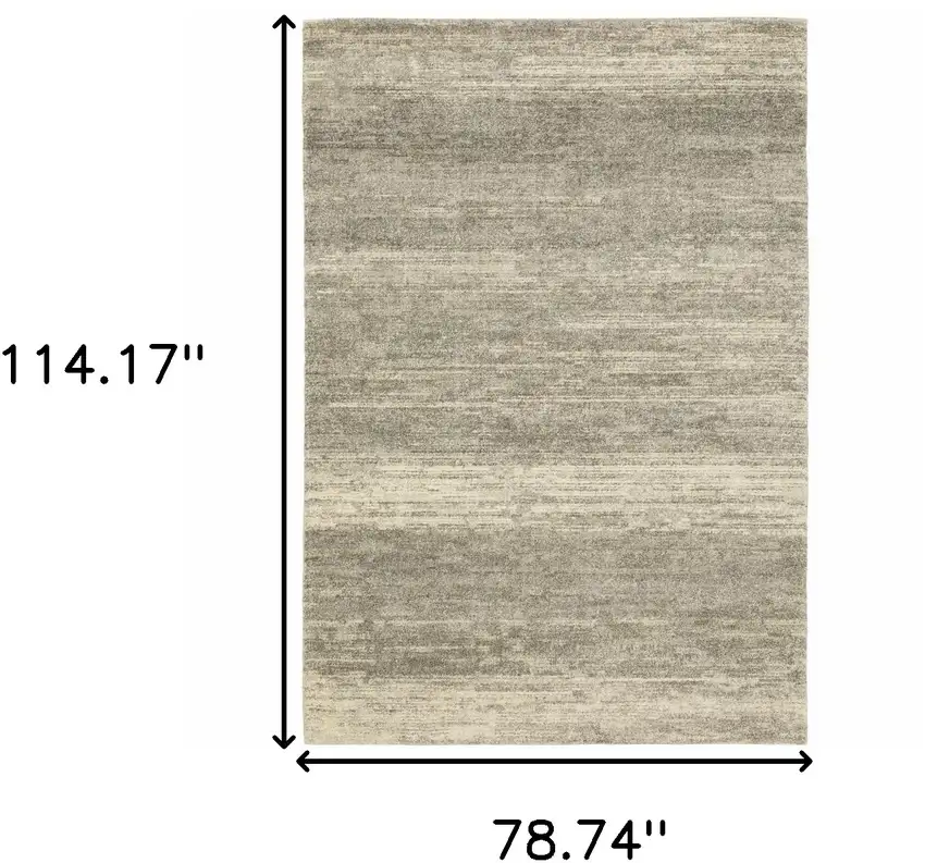 6' X 9' Grey Beige And Tan Abstract Power Loom Stain Resistant Area Rug Photo 3