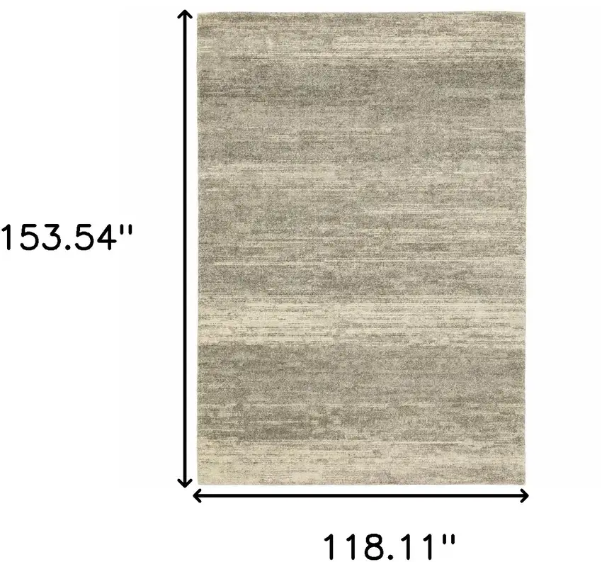 Grey Beige And Tan Abstract Power Loom Stain Resistant Area Rug Photo 3