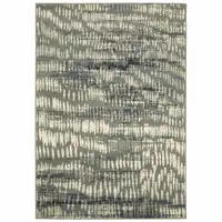 Photo of Grey Beige Blue And Light Blue Abstract Power Loom Stain Resistant Area Rug