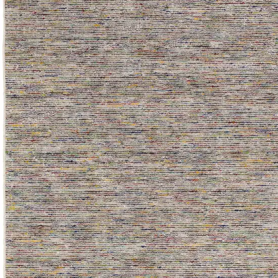 Grey Blue And Yellow Wool Hand Loomed Handmade Area Rug Photo 6