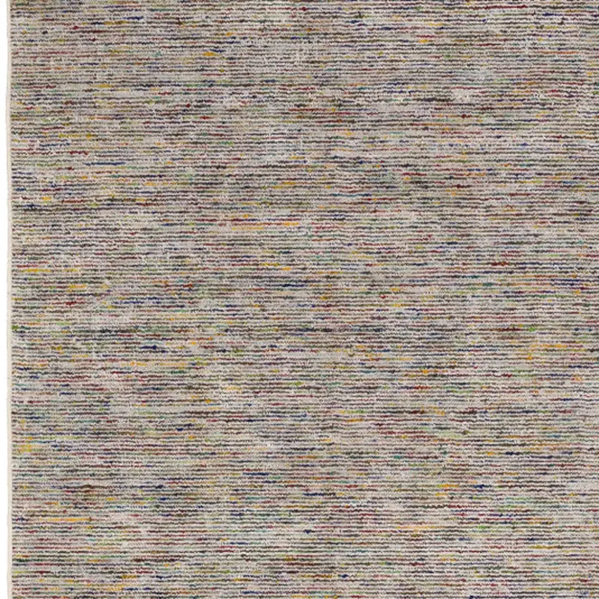 Grey Blue And Yellow Wool Hand Loomed Handmade Area Rug Photo 6