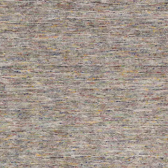 Grey Blue And Yellow Wool Hand Loomed Handmade Area Rug Photo 6