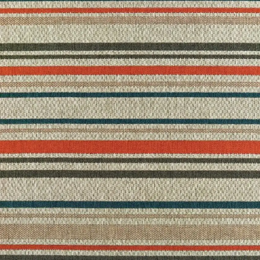 Grey Blue Geometric Indoor Outdoor Area Rug Photo 4
