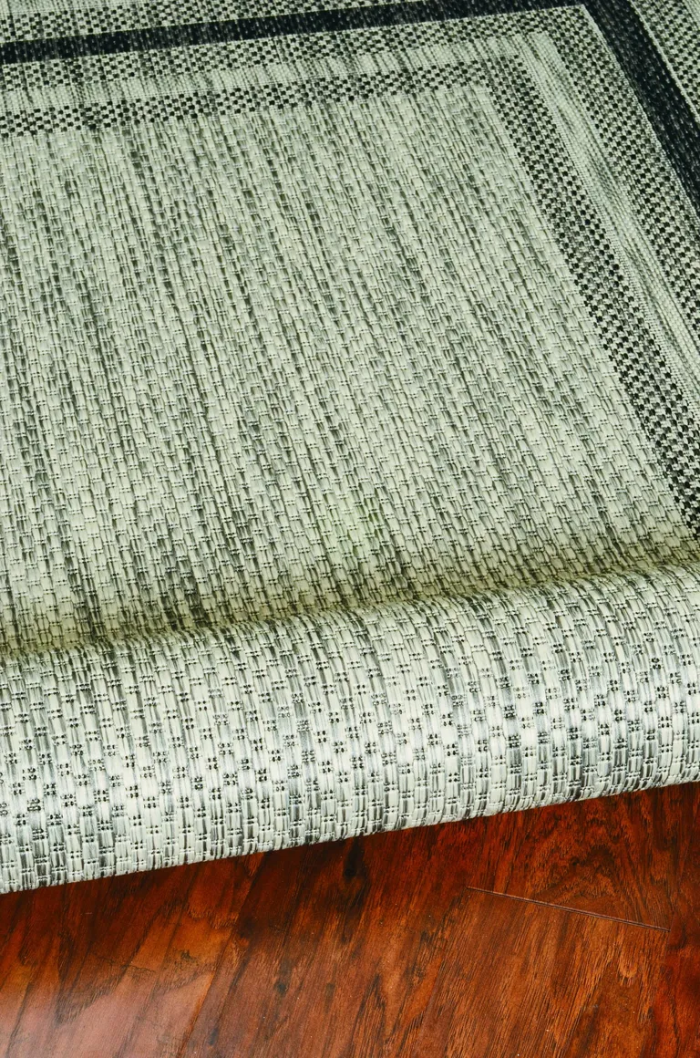 Grey Bordered Area Rug Photo 3