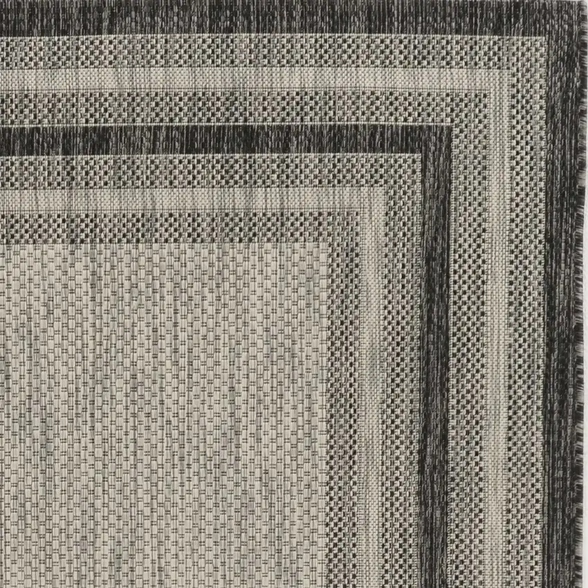 Grey Bordered Area Rug Photo 2