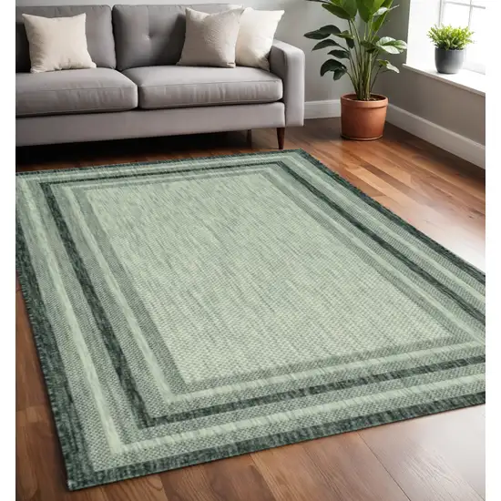Grey Bordered Area Rug Photo 1