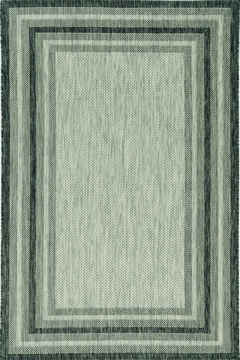 Grey Bordered Area Rug Photo 4