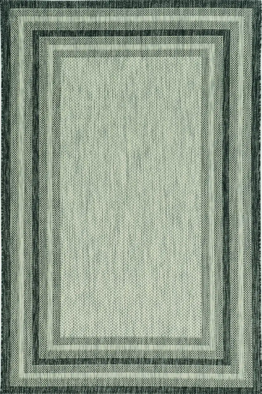 Grey Bordered Area Rug Photo 1
