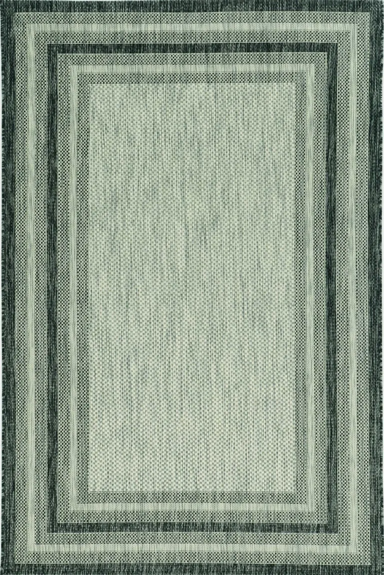 Grey Bordered Area Rug Photo 1