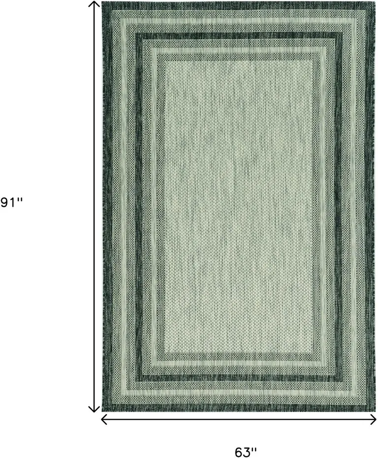 Grey Bordered Area Rug Photo 3