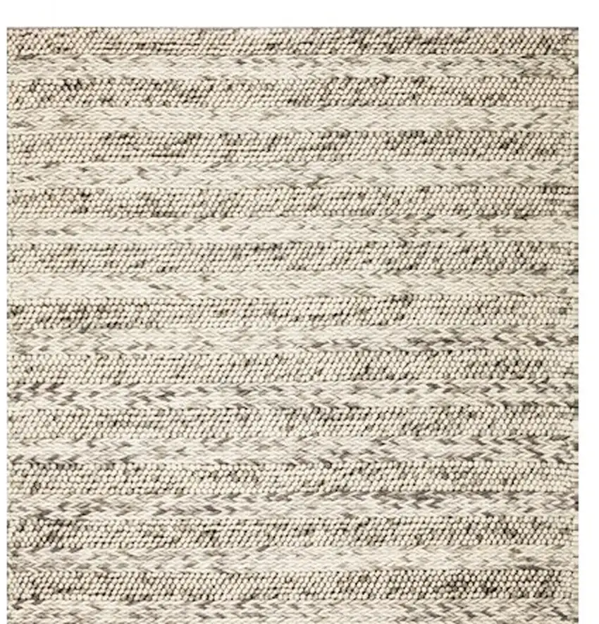 Grey Braided Wool Indoor Area Rug Photo 5