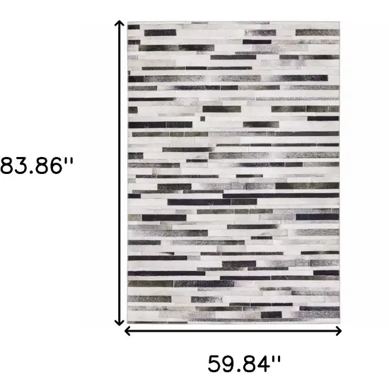 Grey Charcoal And Beige Geometric Power Loom Stain Resistant Area Rug Photo 3