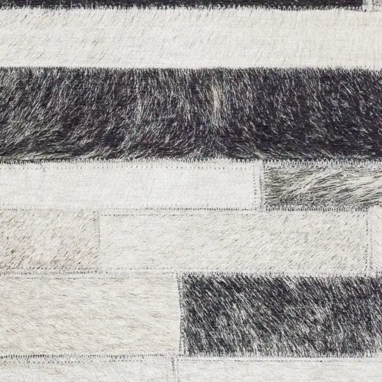 Grey Charcoal And Beige Geometric Power Loom Stain Resistant Runner Rug Photo 3