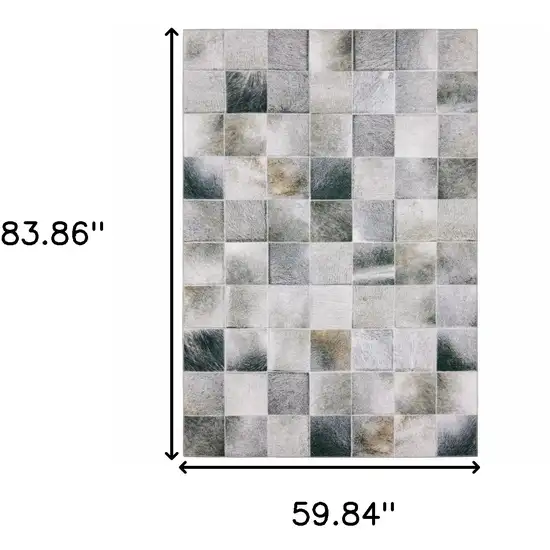 Grey Charcoal Brown And Beige Geometric Power Loom Stain Resistant Area Rug Photo 3