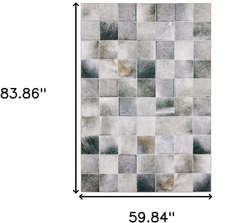 Grey Charcoal Brown And Beige Geometric Power Loom Stain Resistant Area Rug Photo 3