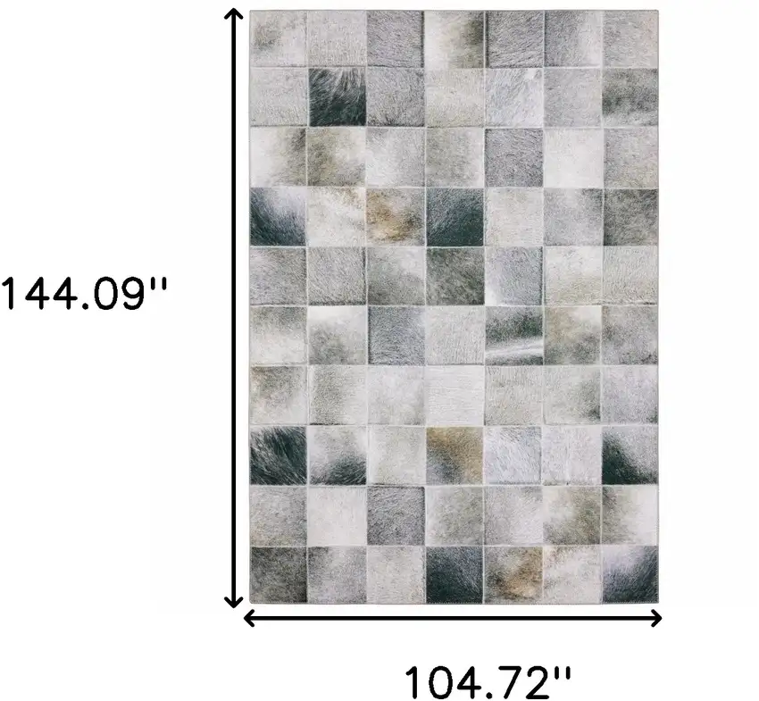 Gray And Charcoal Geometric Area Rug Photo 3