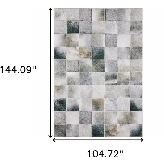 Gray And Charcoal Geometric Area Rug Photo 3