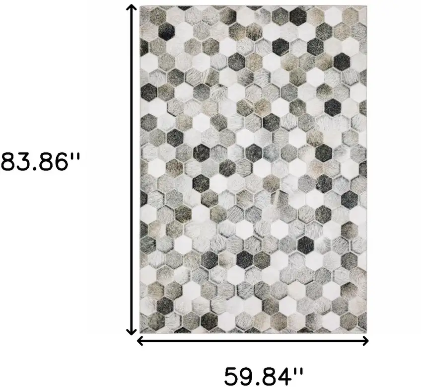 Grey Charcoal Brown Tan And Ivory Geometric Power Loom Stain Resistant Area Rug Photo 3