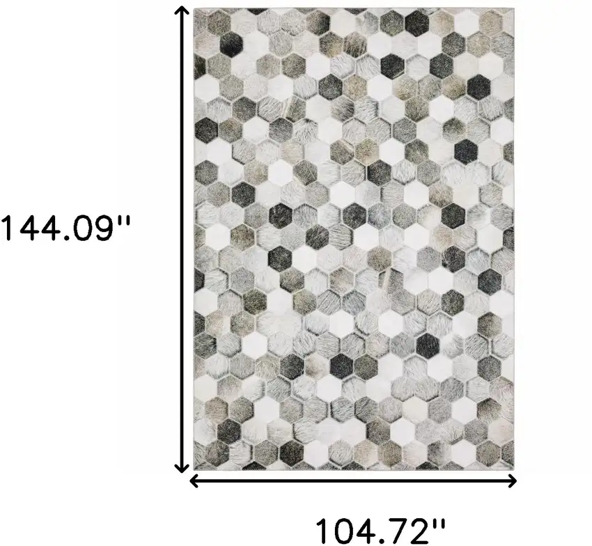 Gray And Charcoal Geometric Area Rug Photo 3
