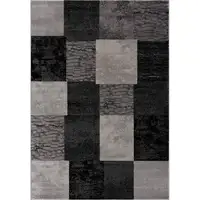 Photo of Grey Checkered Area Rug