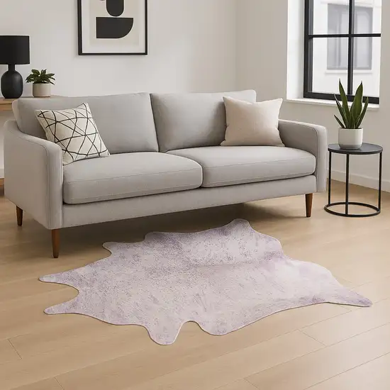 Gray Cowhide Cowhide Print Area Rug Photo 1