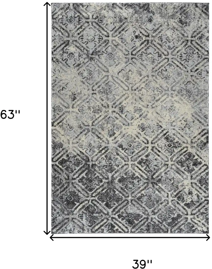 Grey Diamond Area Rug Photo 8