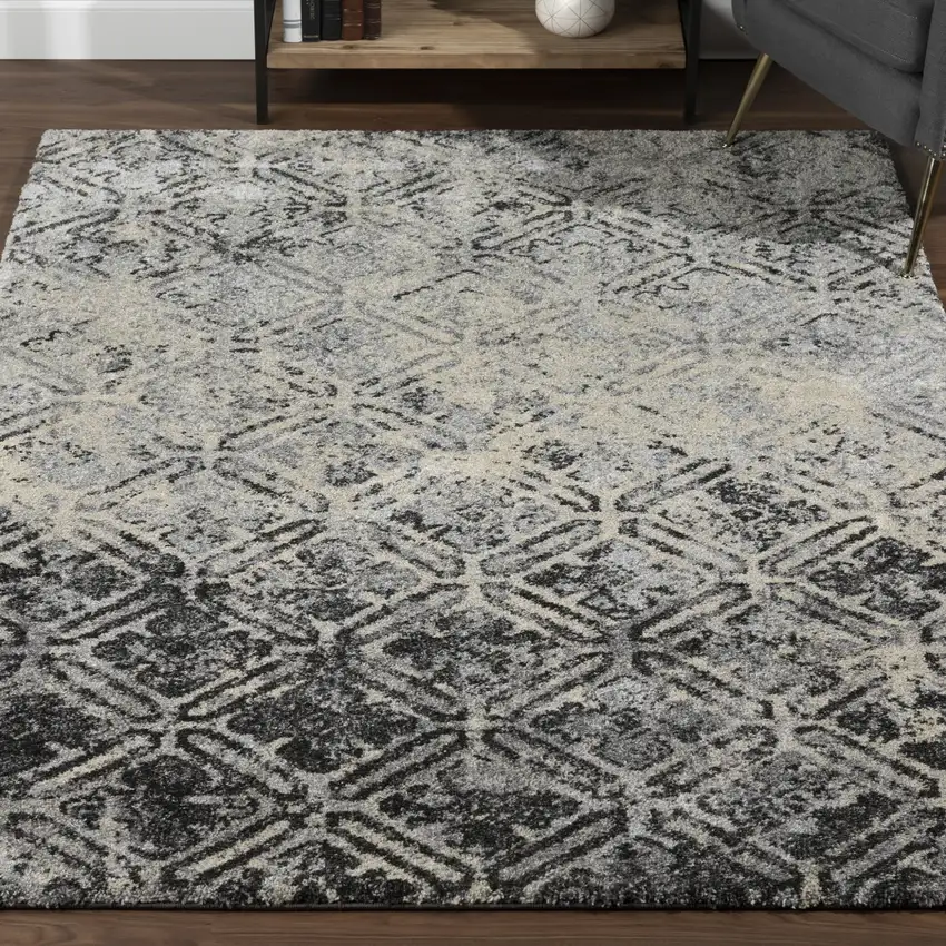 Grey Diamond Area Rug Photo 1