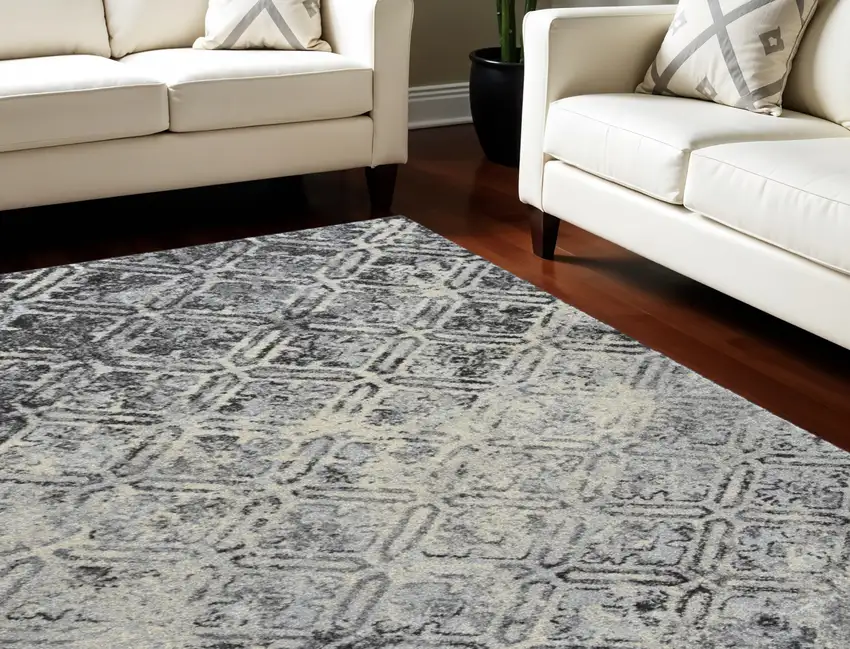 Grey Diamond Area Rug Photo 1