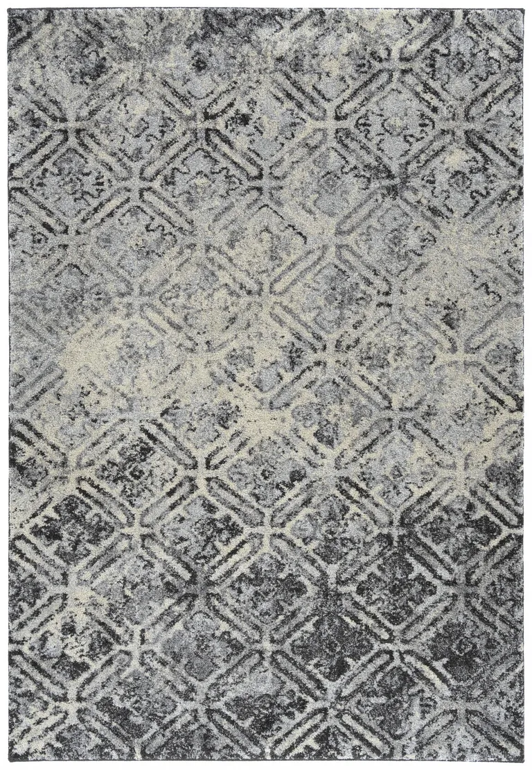 Grey Diamond Area Rug Photo 4