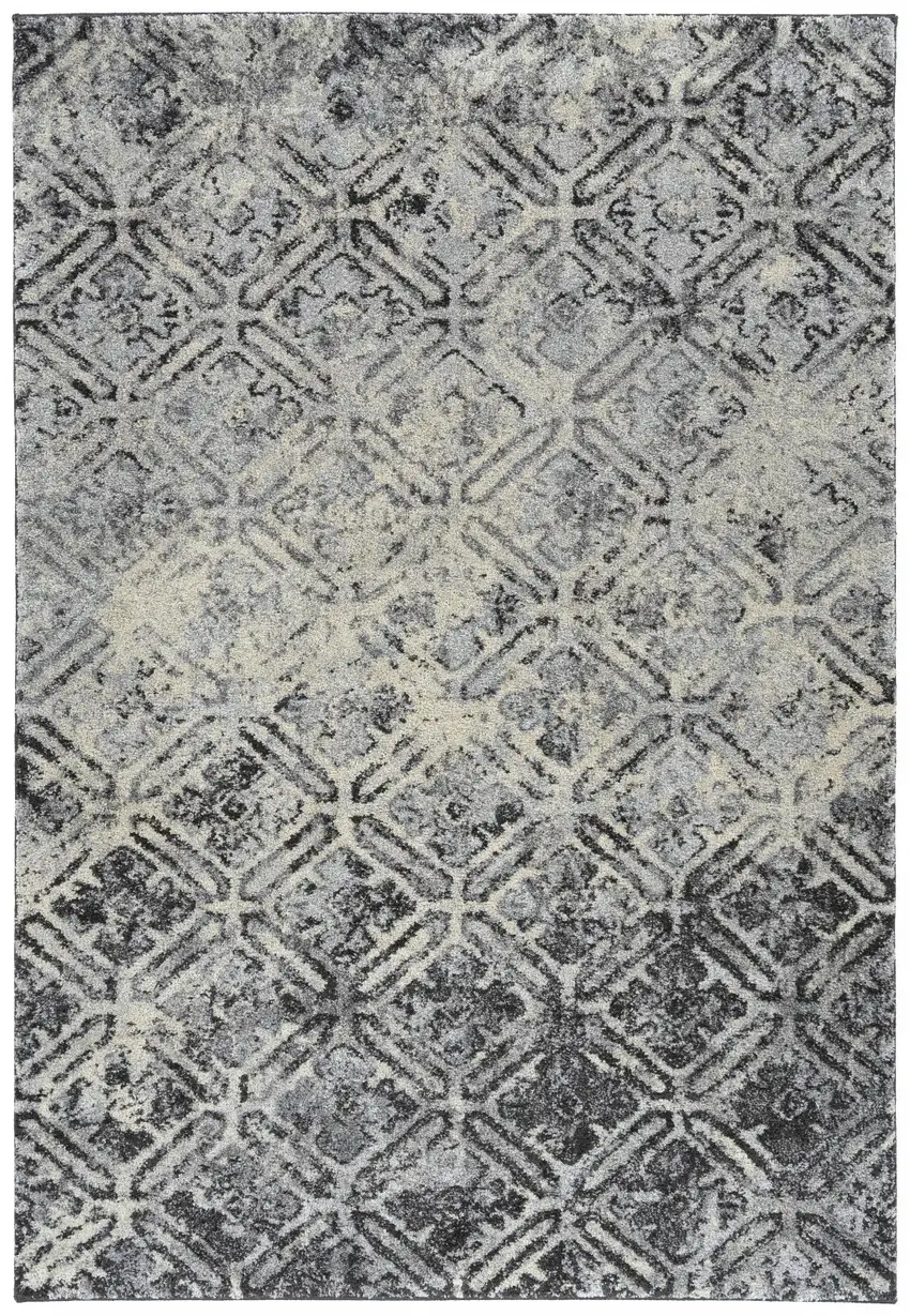 Grey Diamond Area Rug Photo 4