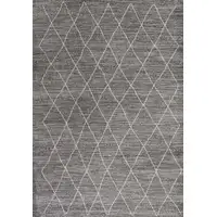 Photo of Grey Diamond Pattern Area Rug