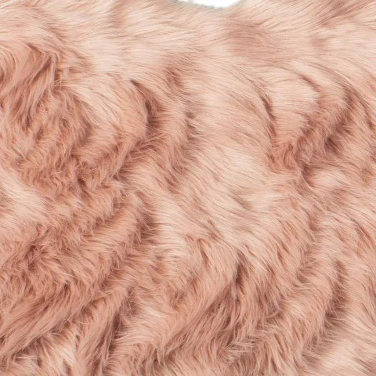 Grey Faux Fur Washable Non Skid Area Rug Photo 5