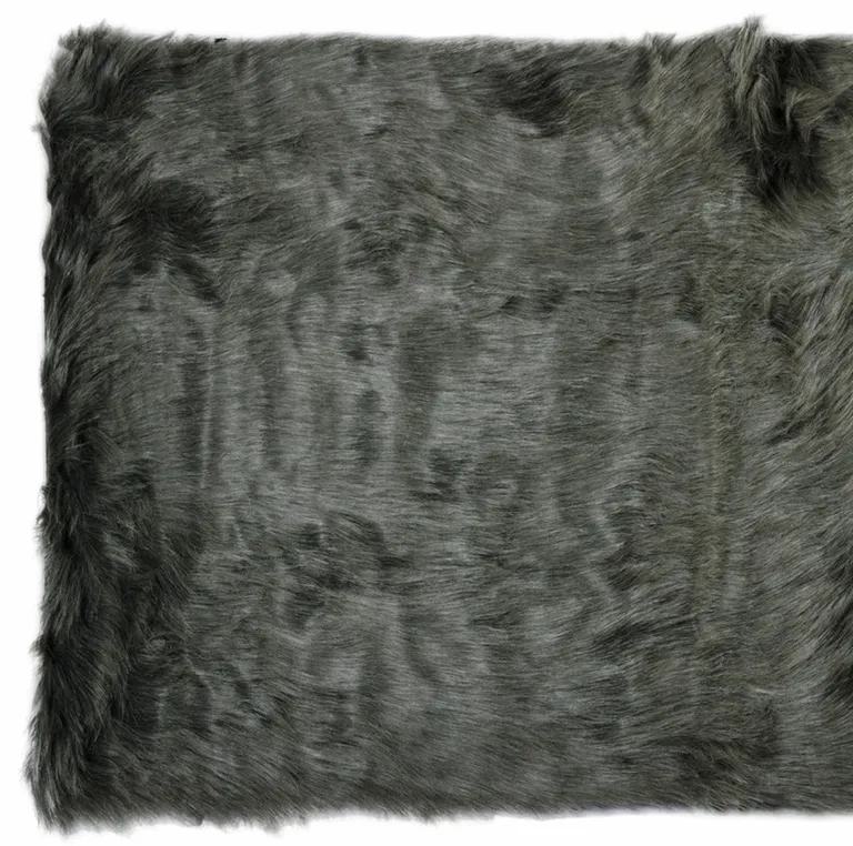 Grey Faux Rectangular - Area Rug Photo 3