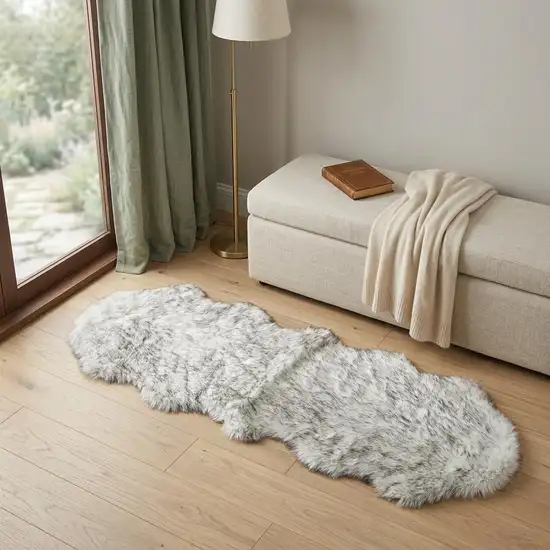 6' Gray Shag Area Rug Photo 1