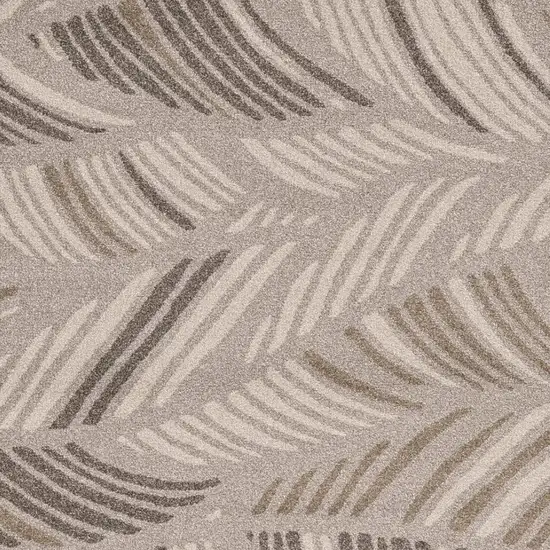 Beige And Brown Tropical Botanical Area Rug Photo 4