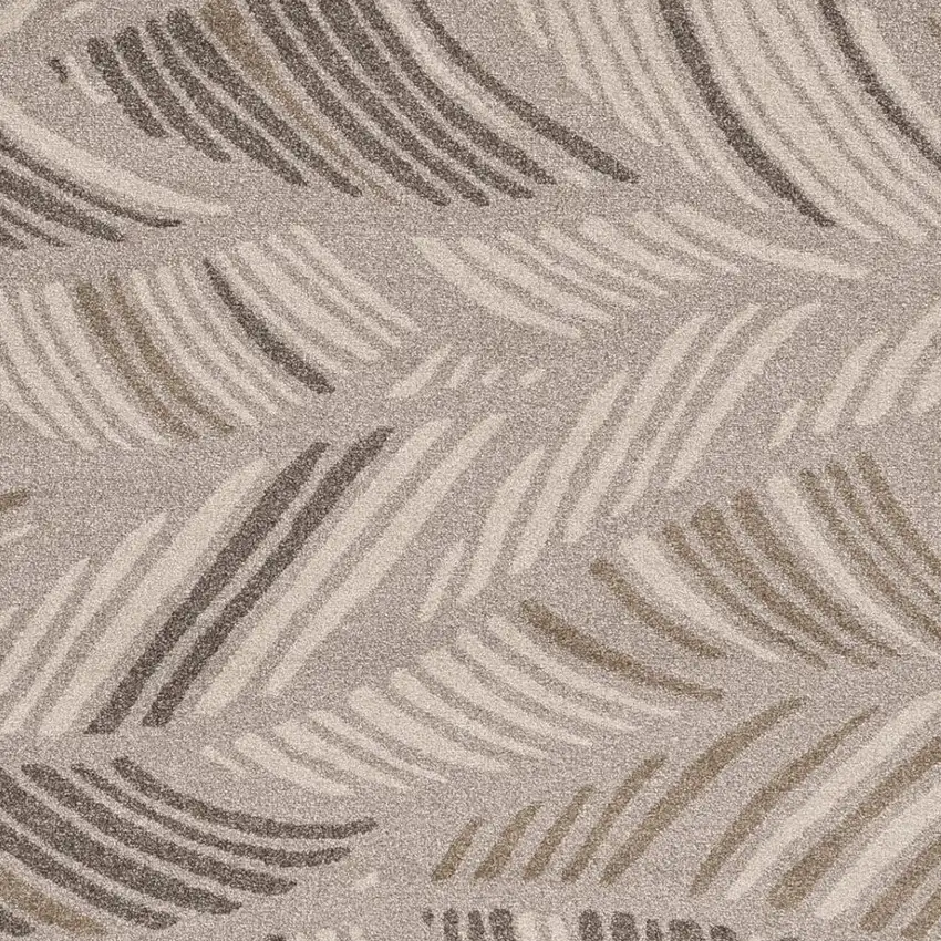 Beige And Brown Tropical Botanical Area Rug Photo 4