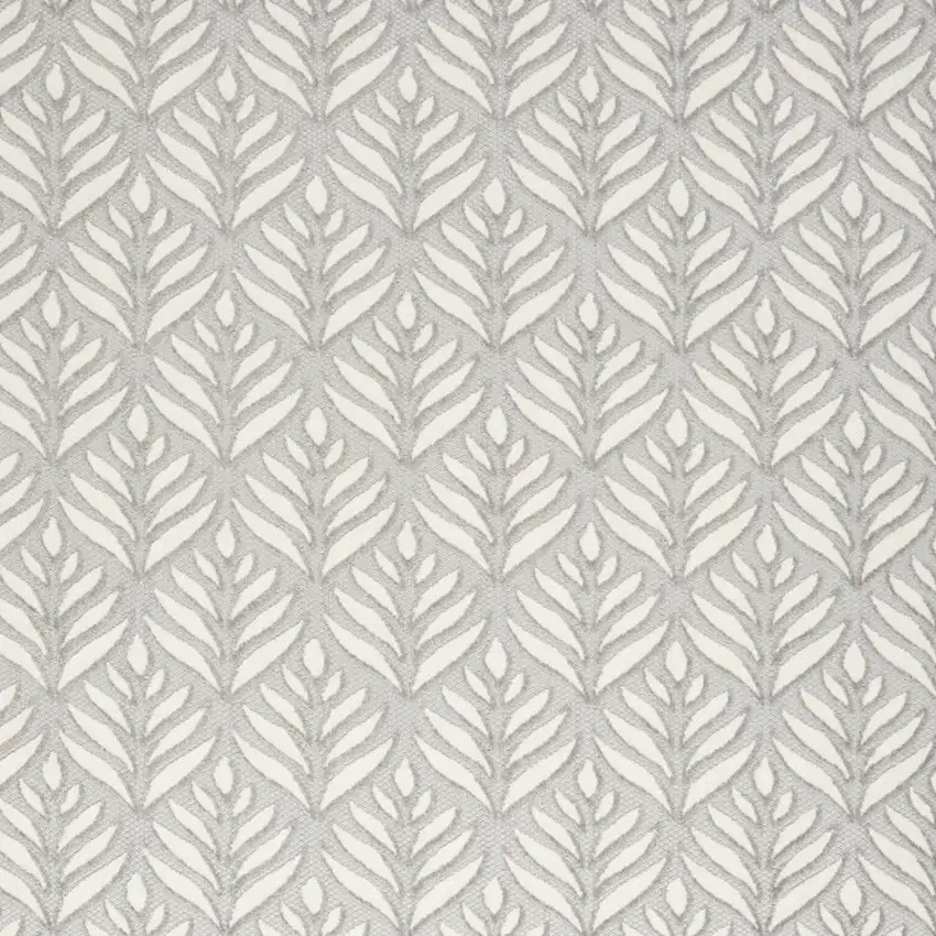 Grey Floral Stain Resistant Non Skid Area Rug Photo 3