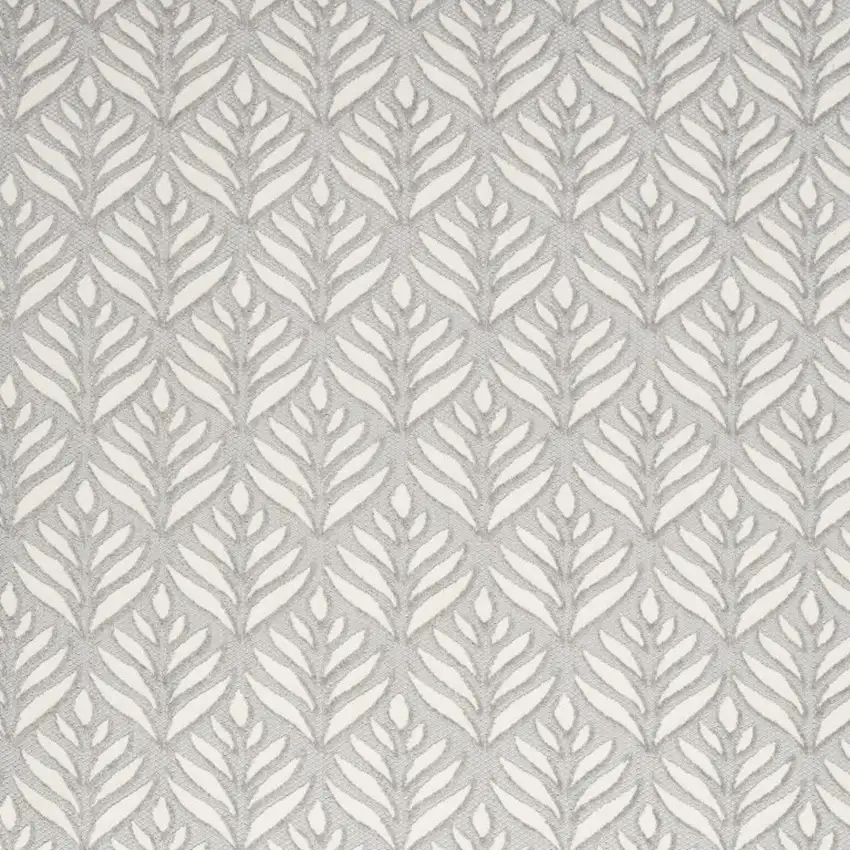 Grey Floral Stain Resistant Non Skid Area Rug Photo 6