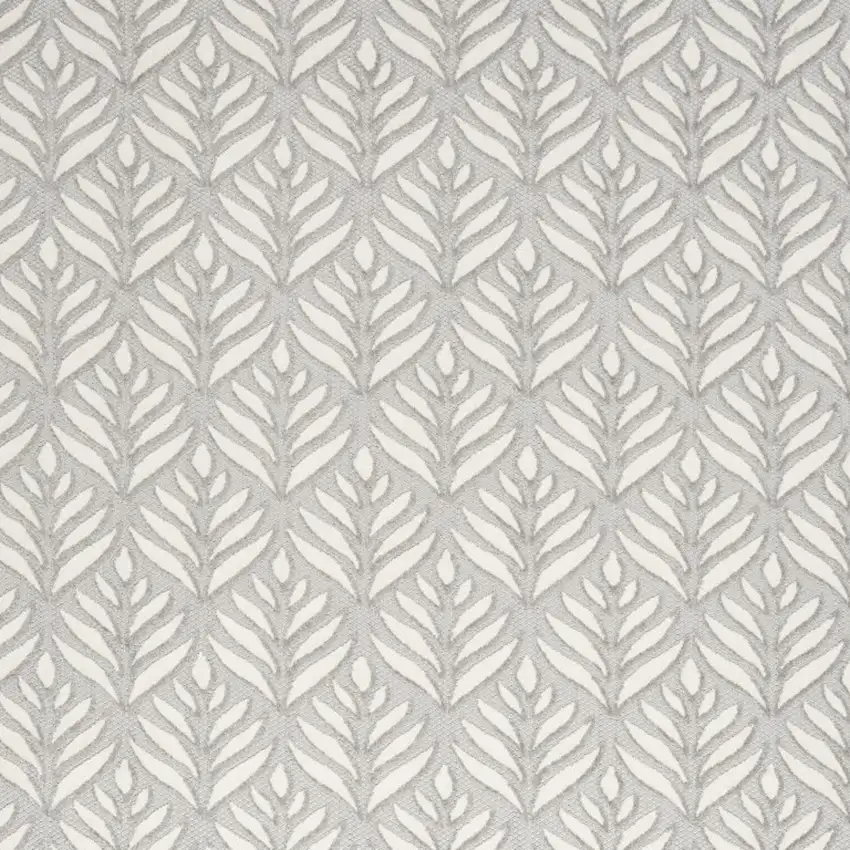 Grey Floral Stain Resistant Non Skid Area Rug Photo 6