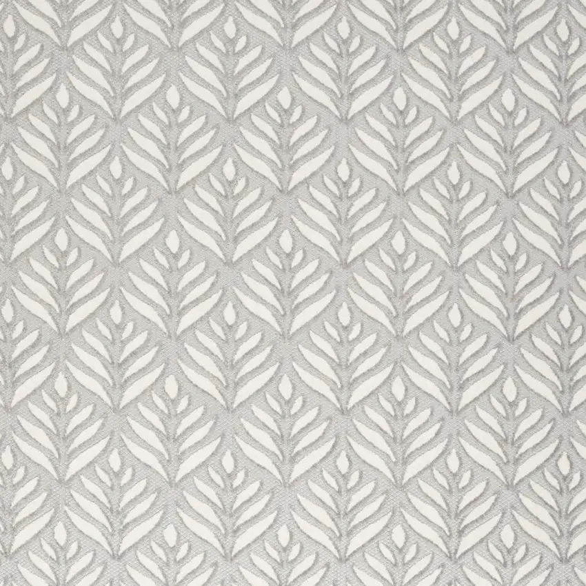 Grey Floral Stain Resistant Non Skid Area Rug Photo 6