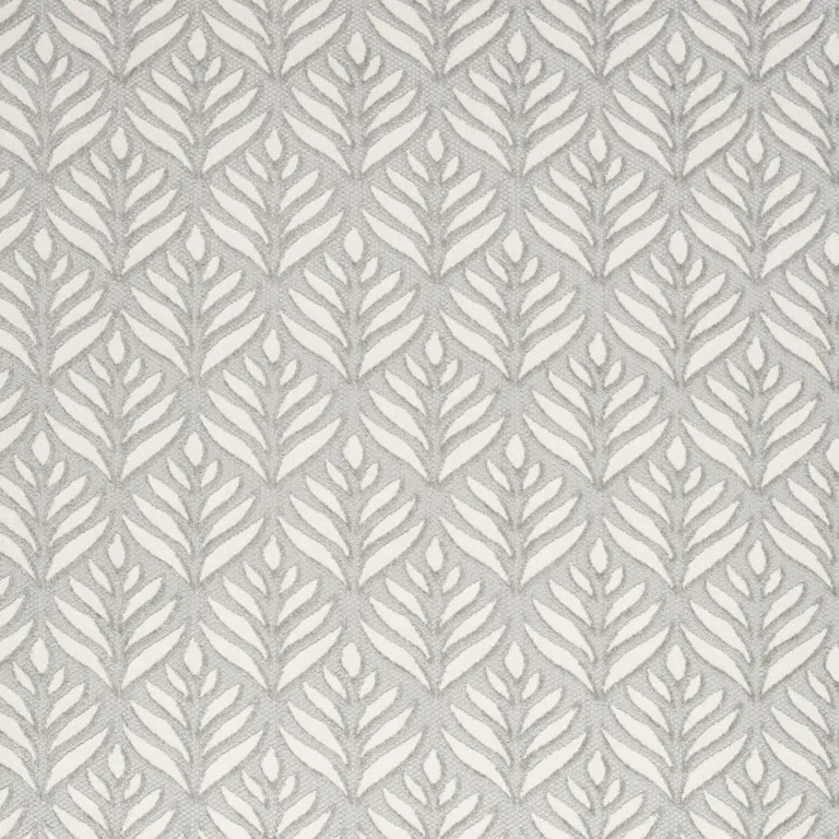 Grey Floral Stain Resistant Non Skid Area Rug Photo 3