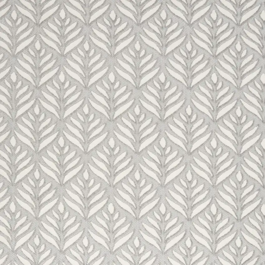 Grey Floral Stain Resistant Non Skid Area Rug Photo 3