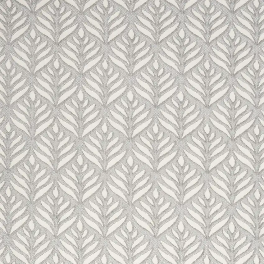 Grey Floral Stain Resistant Non Skid Area Rug Photo 6