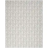 Photo of Grey Floral Stain Resistant Non Skid Area Rug